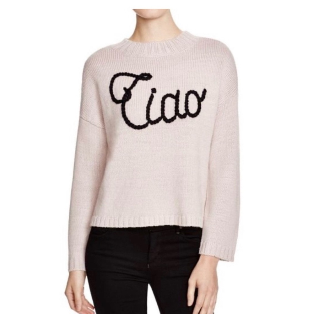 Wildfox Ciao Cream Crew Neck Sweater